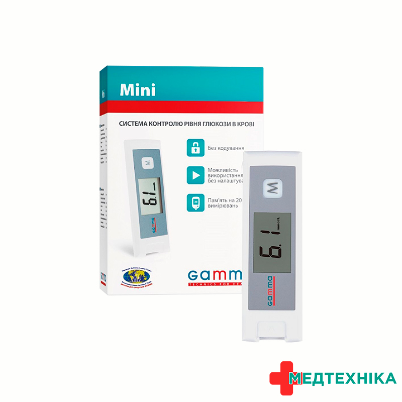 Глюкометр тм Gamma mini