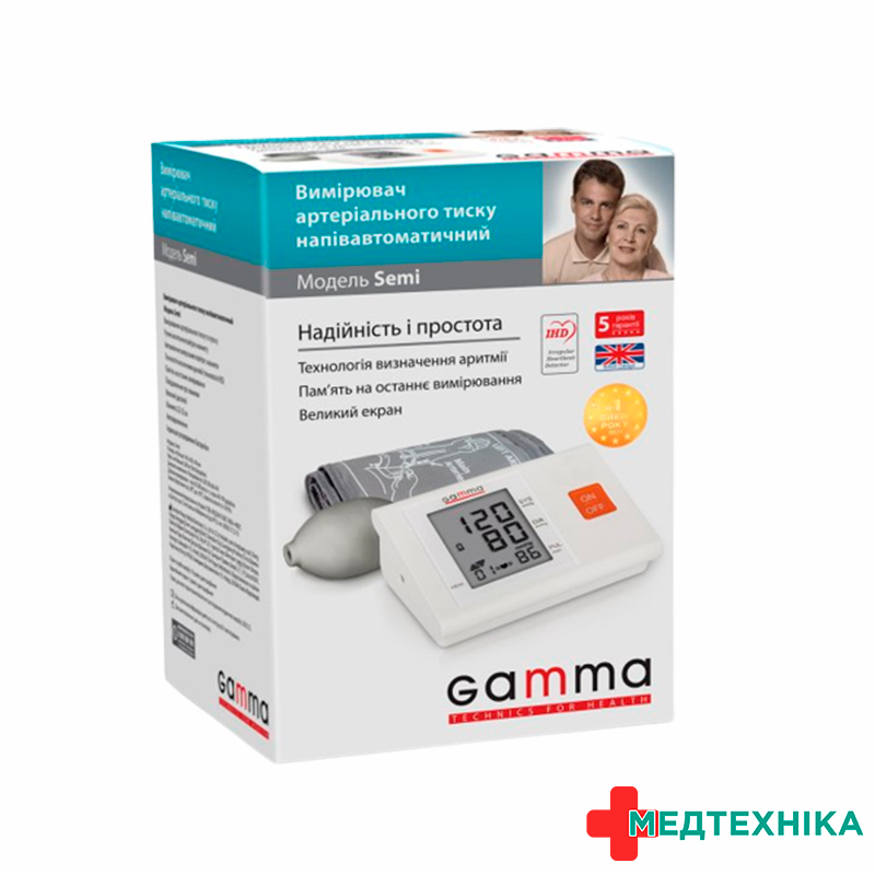 Напівавтоматичний тонометр Semi тм Gamma