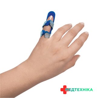 Ортез-шина для фаланги пальця руки з фіксацією, металева