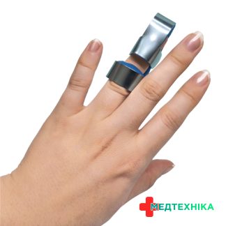 Ортез-шина для пальця руки з фіксацією до долоні, металева