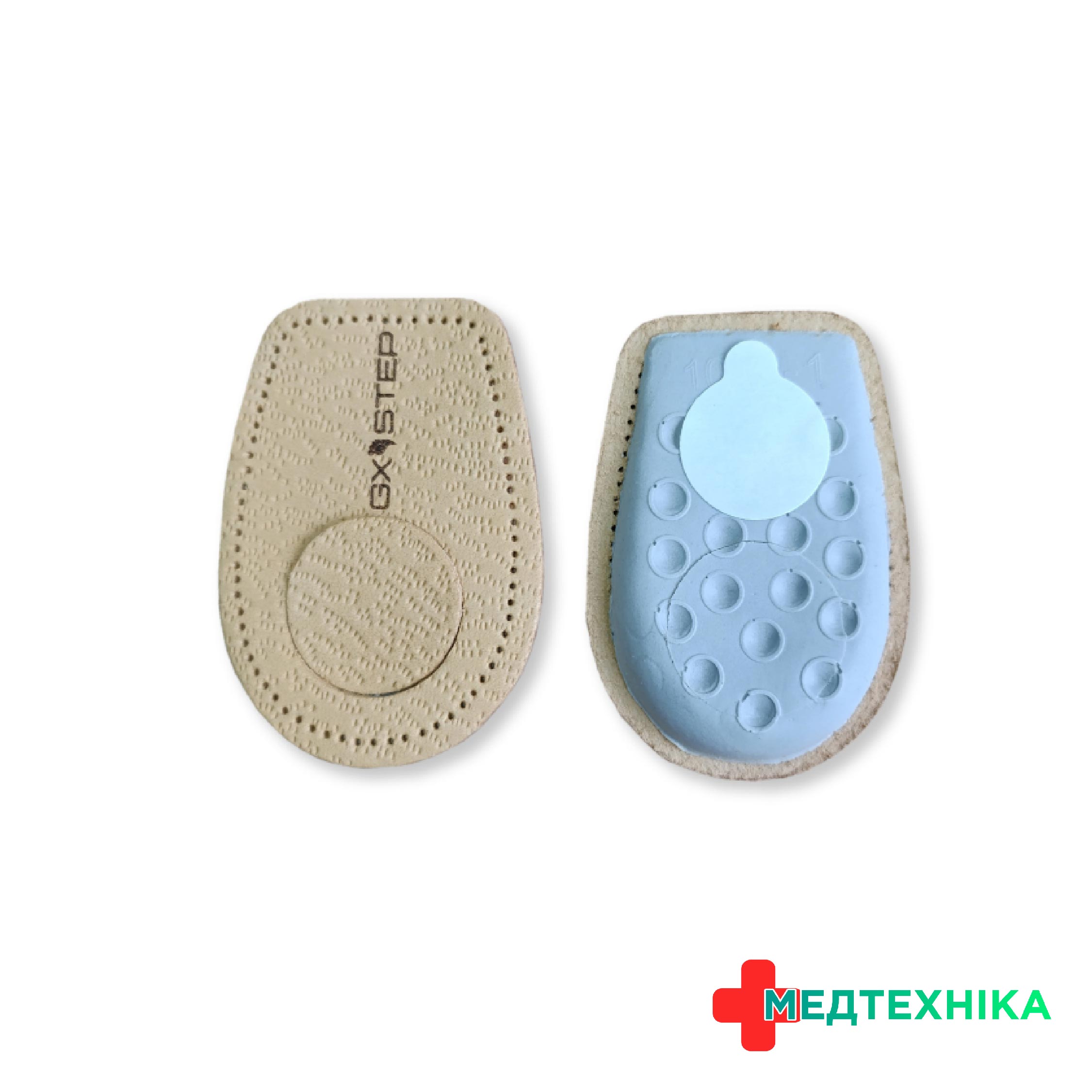 Підп’ятник ортопедичний шкіряний GX STEP при п’ятковій шпорі